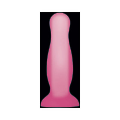 Evolved Luminous Glow in the Dark Dual Density Silicone Anal Plug Clear/Pink Small2