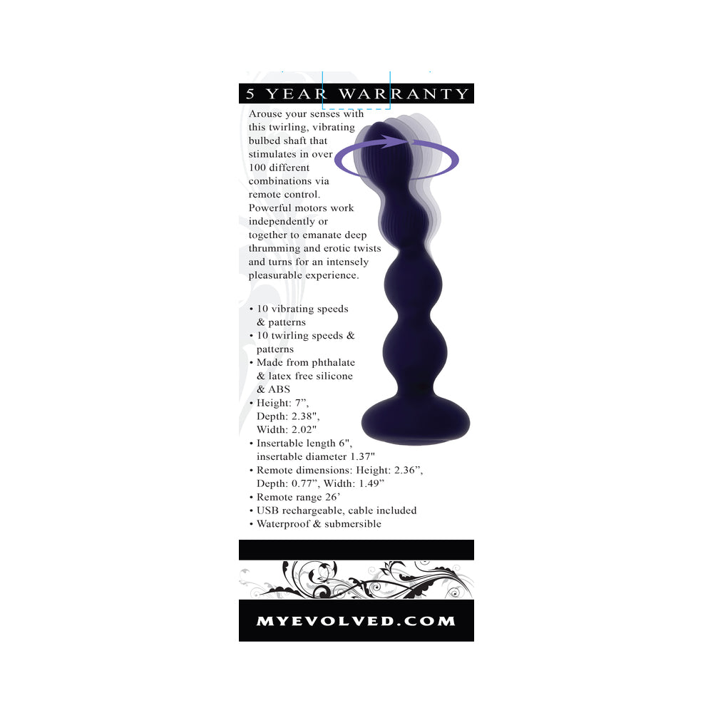 Evolved Pleasure Orbit Rechargeable Vibe with Remote Silicone Purple7
