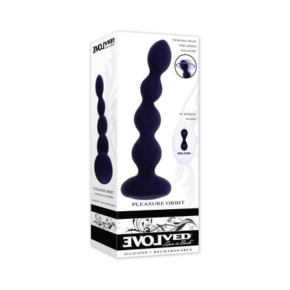 Evolved Pleasure Orbit Rechargeable Vibe with Remote Silicone Purple 