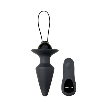 Evolved Plug & Play Rechargeable Remote-Controlled Vibrating Silicone Anal Plug Black1