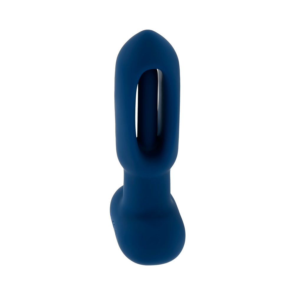 Evolved The Flapper Rechargeable Vibrator with Remote Silicone Blue6