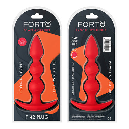 Forto F-42 Spiral Beads Silicone Anal Plug1