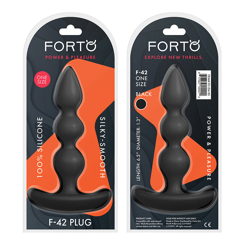 Forto F-42 Spiral Beads Silicone Anal Plug 