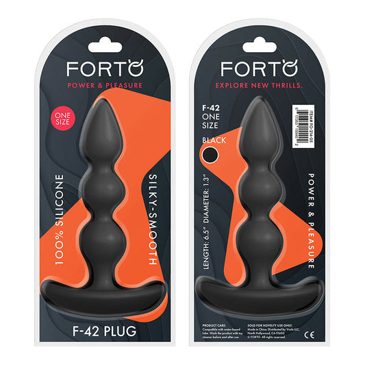 Forto F-42 Spiral Beads Silicone Anal Plug 
