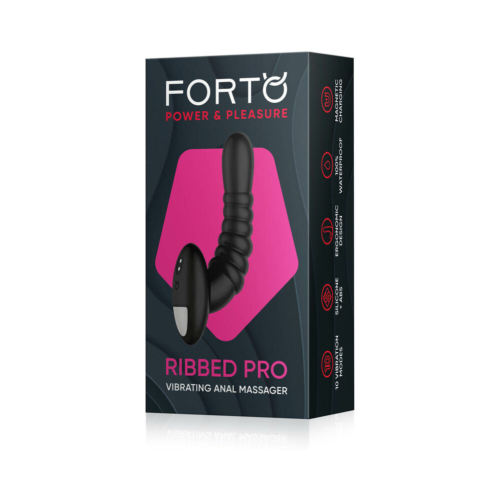 Forto Ribbed Pro Rechargeable Silicone Vibrating Anal Massager 