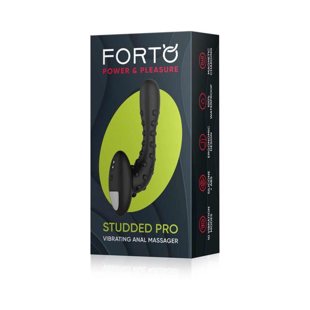 Forto Studded Pro Rechargeable Silicone Vibrating Anal Massager2