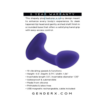 Gender X Anybody's Plug Rechargeable Plug Silicone Purple7