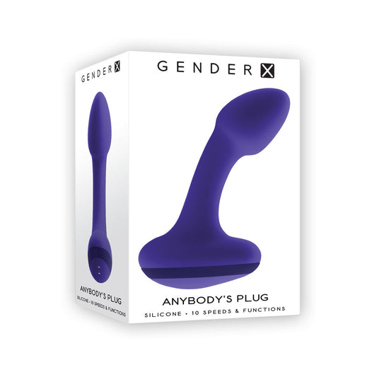 Gender X Anybody's Plug Rechargeable Plug Silicone Purple 