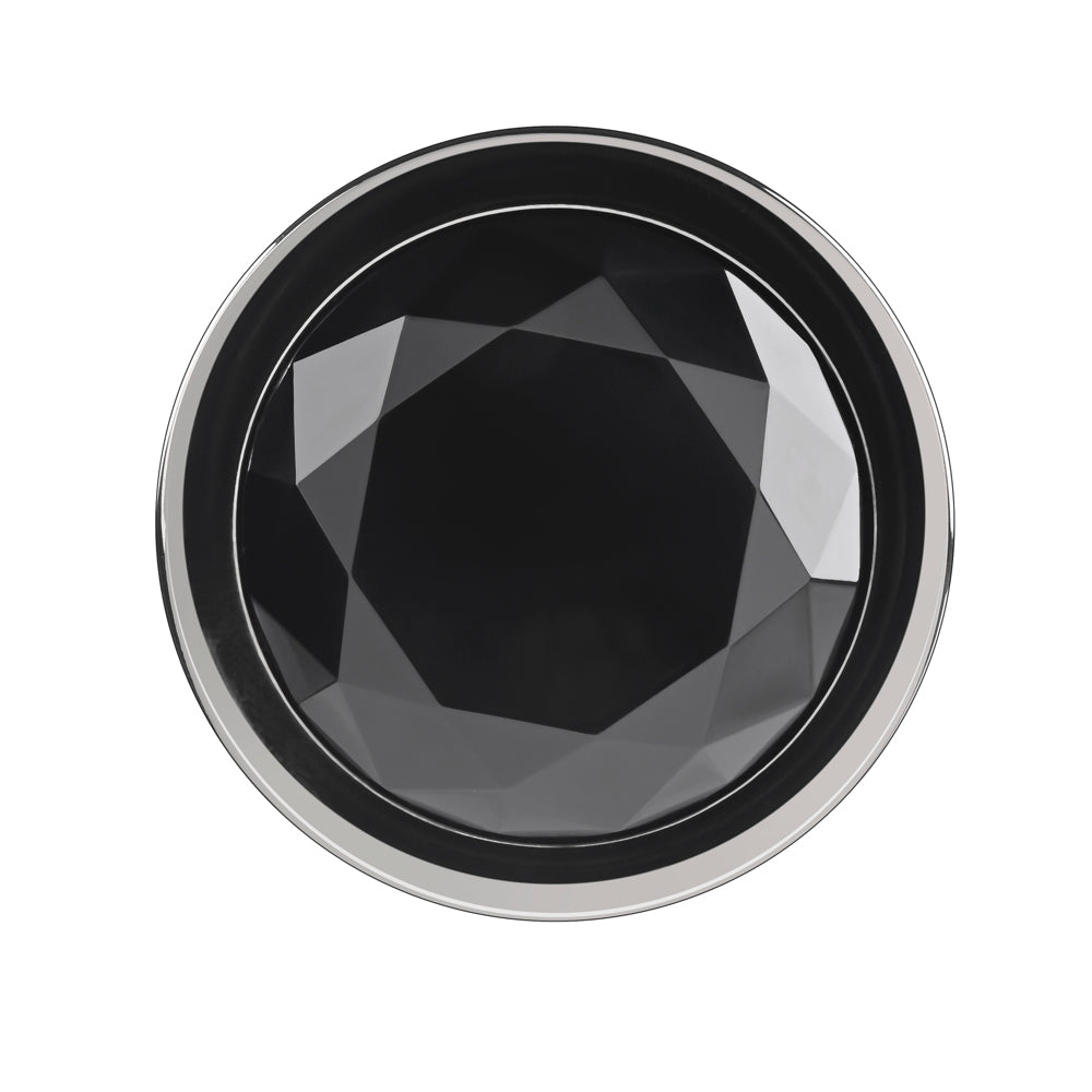 Gender X Black Pearl Aluminum Anal Plug With Black Gemstone Base3
