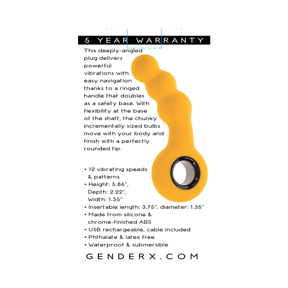 Gender X Bumble Rechargeable Silicone Vibrating Plug Yellow7