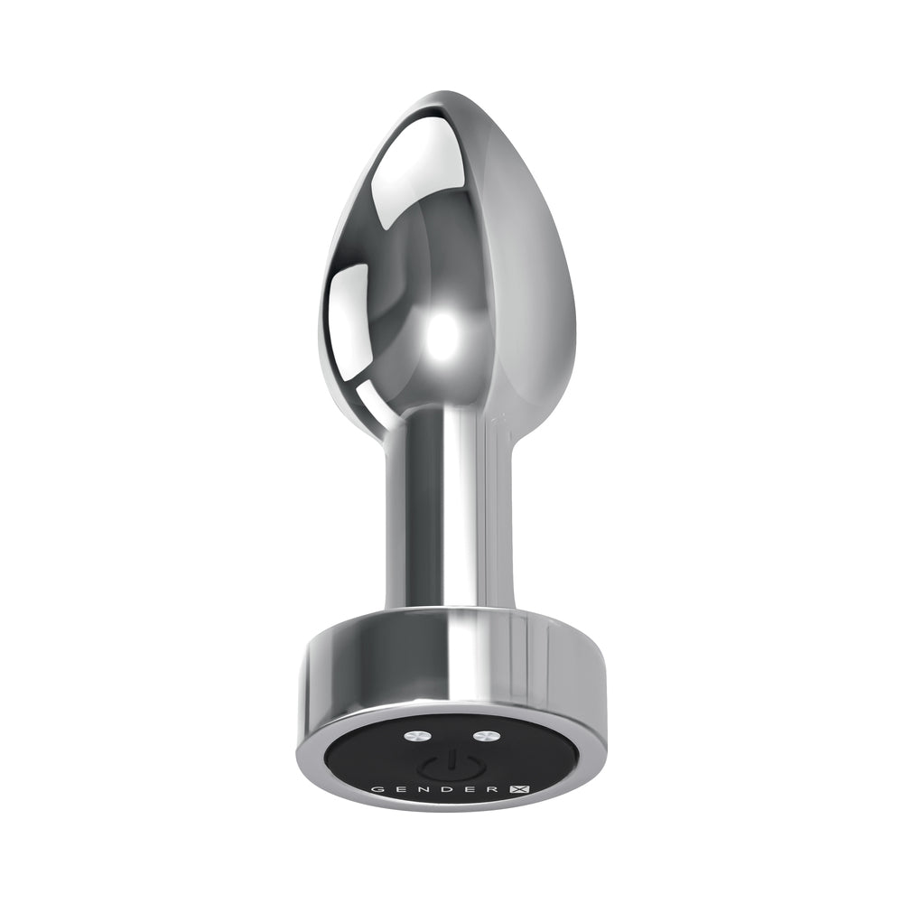 Gender X Rockin' Metal Plug Rechargeable Vibrating Anal Plug Aluminum Silver3