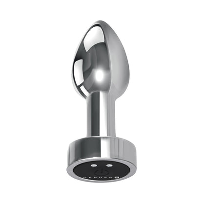 Gender X Rockin' Metal Plug Rechargeable Vibrating Anal Plug Aluminum Silver3