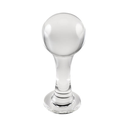 Gender X The Baller Round Glass Anal Plug Clear3