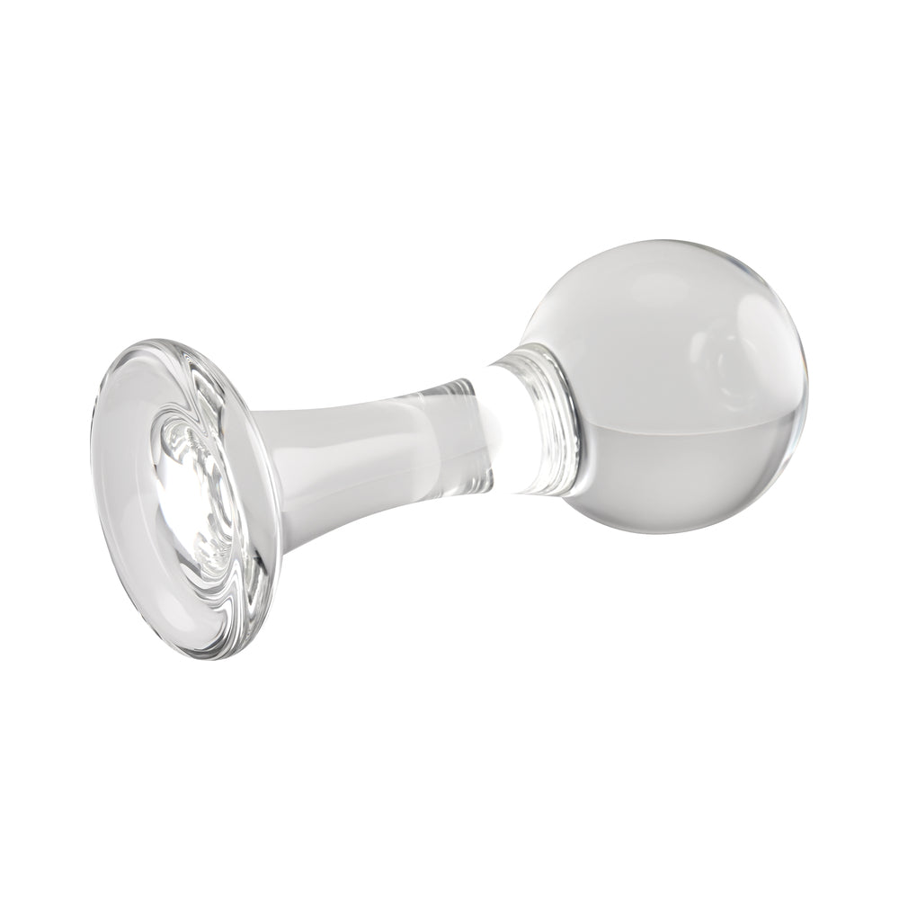 Gender X The Baller Round Glass Anal Plug Clear4