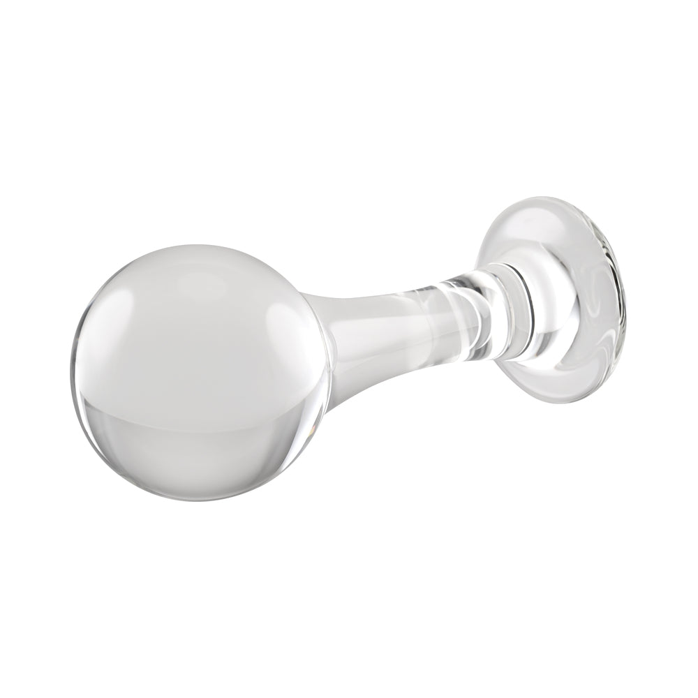 Gender X The Baller Round Glass Anal Plug Clear5