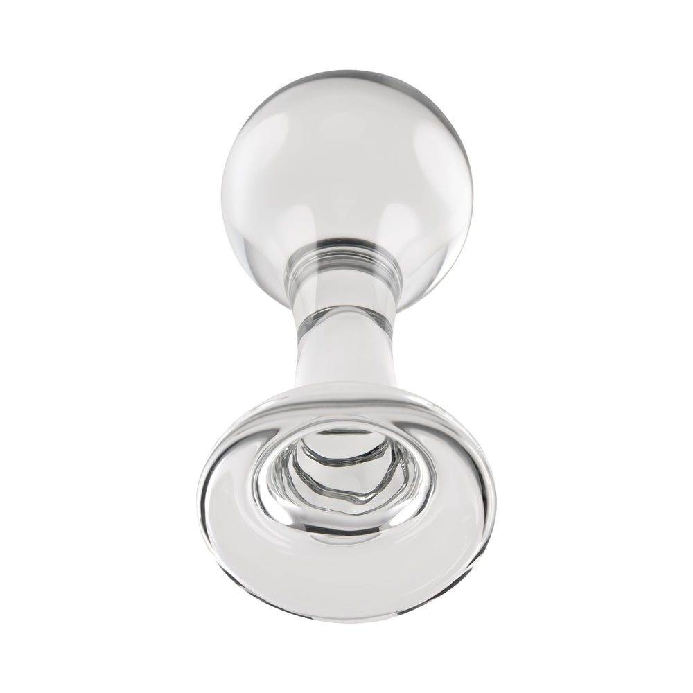 Gender X The Baller Round Glass Anal Plug Clear6
