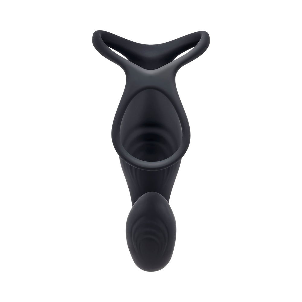 Gender X The Wrangler Rechargeable Silicone Vibrating C-ring with Remote Black3