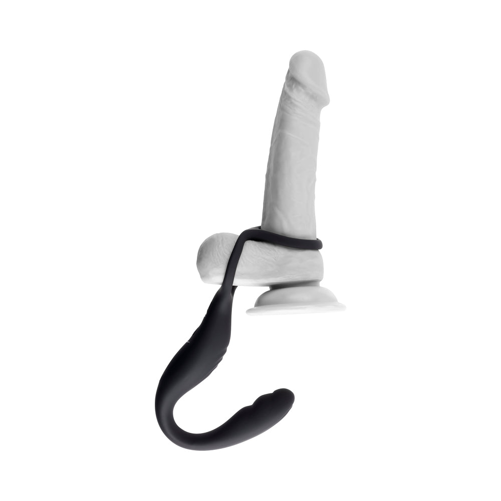 Gender X The Wrangler Rechargeable Silicone Vibrating C-ring with Remote Black7