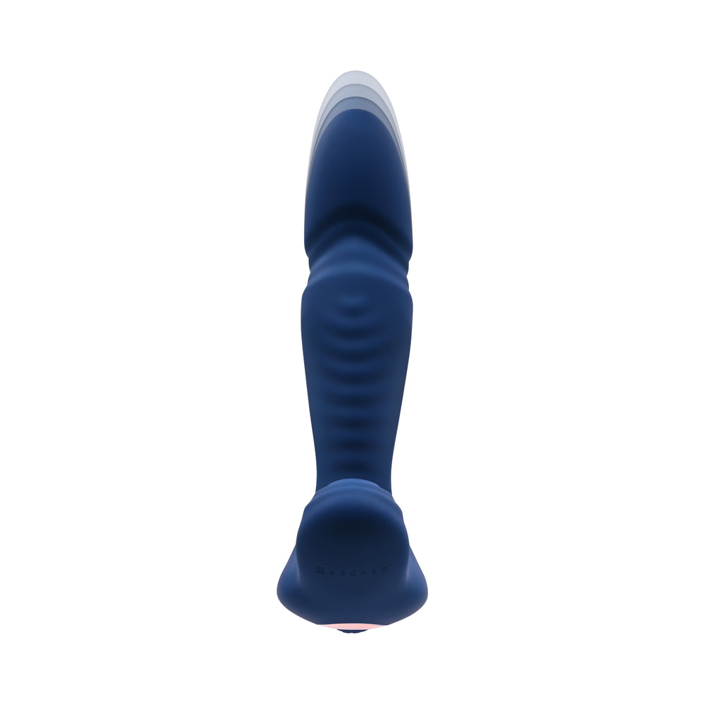 Gender X True Blue Rechargeable Thrusting Silicone Vibrator Blue7