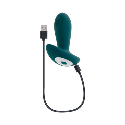 Gender X Tunnel Tapper Rechargeable Vibrating Anal Plug with Remote Teal8
