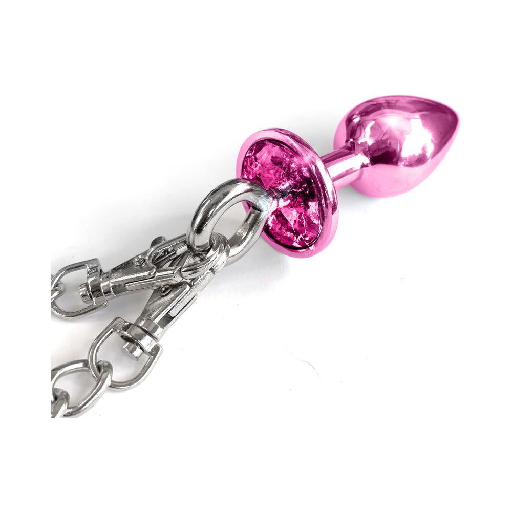 Global Novelties Nixie Metal Butt Plug & Furry Handcuff Set Medium 10