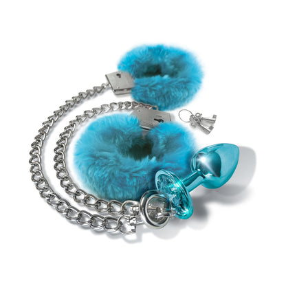 Global Novelties Nixie Metal Butt Plug & Furry Handcuff Set Medium 4