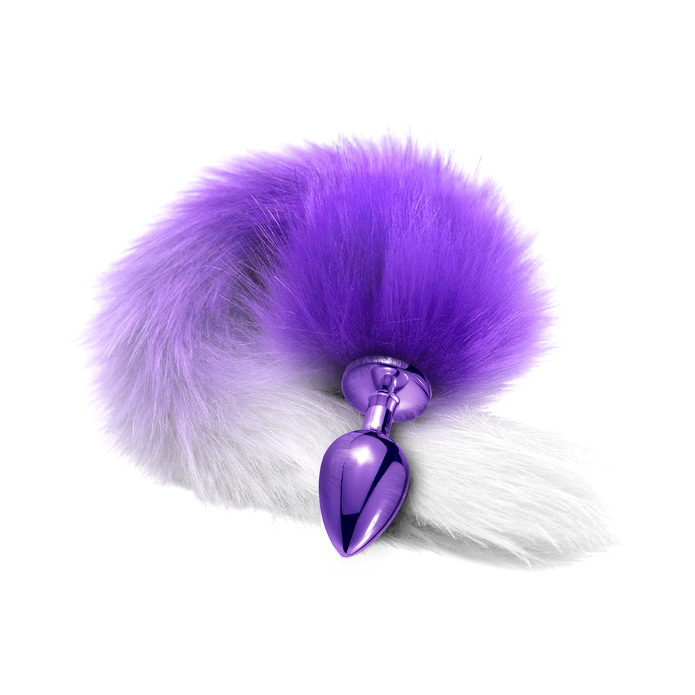 Global Novelties Nixie Metal Butt Plug With Ombre Tail 10