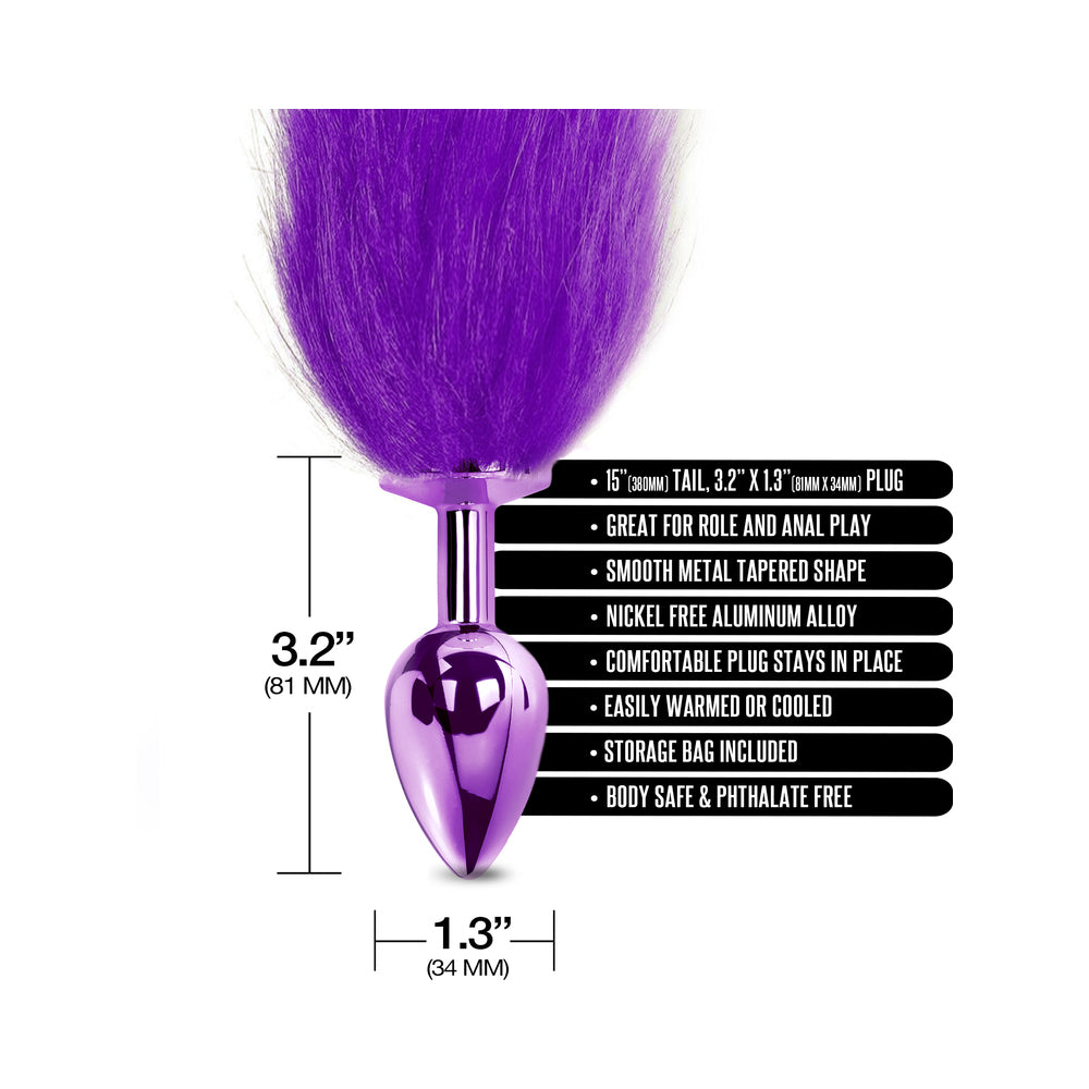 Global Novelties Nixie Metal Butt Plug With Ombre Tail 11