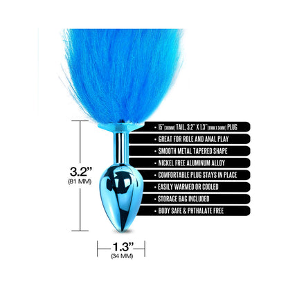 Global Novelties Nixie Metal Butt Plug With Ombre Tail 5
