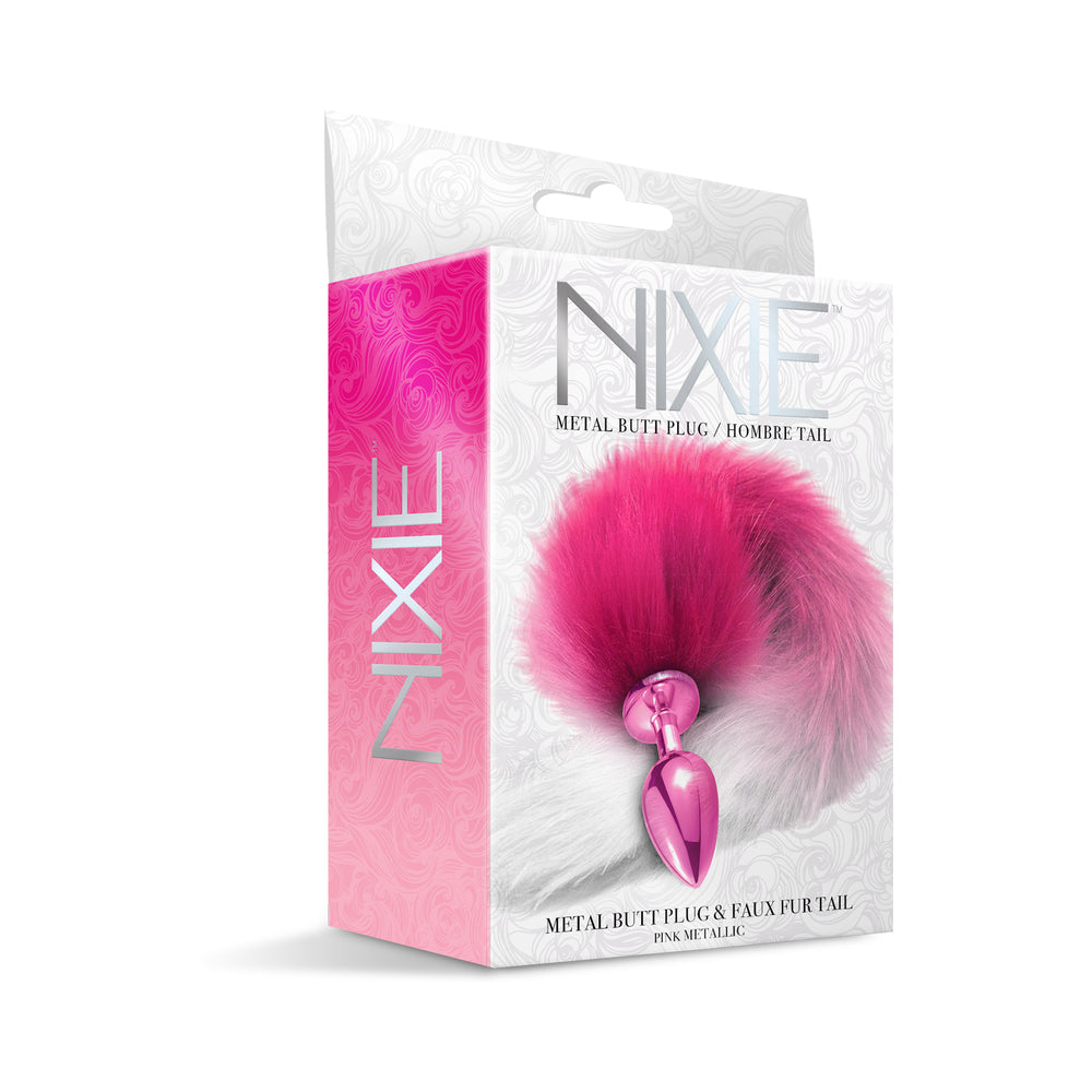 Global Novelties Nixie Metal Butt Plug With Ombre Tail 6