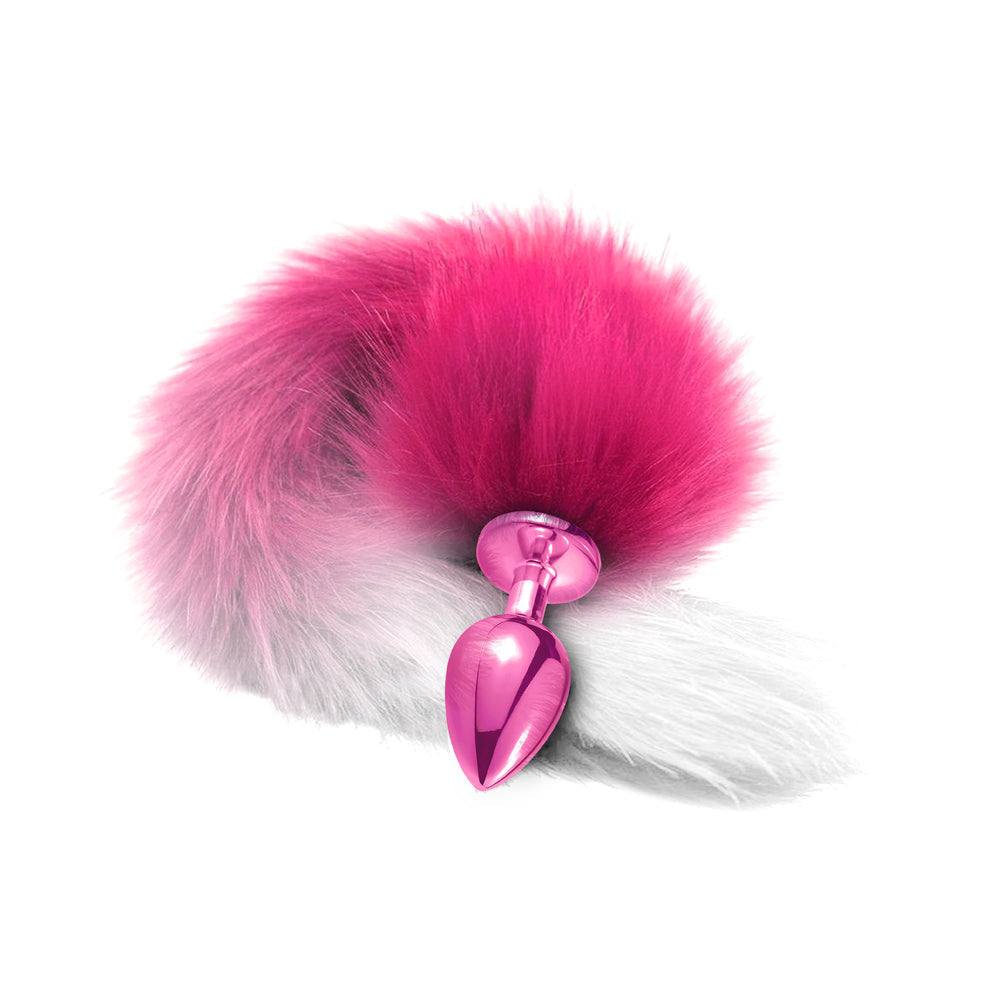 Global Novelties Nixie Metal Butt Plug With Ombre Tail 7