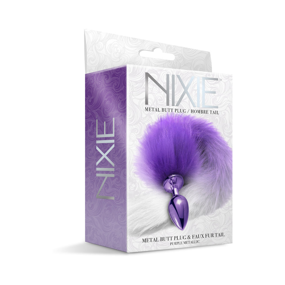 Global Novelties Nixie Metal Butt Plug With Ombre Tail 9
