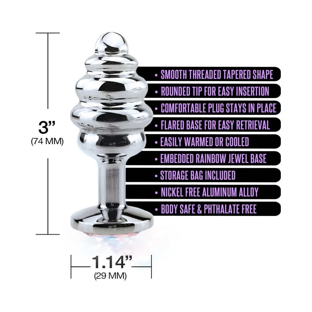 Global Novelties Nixie Ribbed Metal Butt Plug Honey Dipper 4