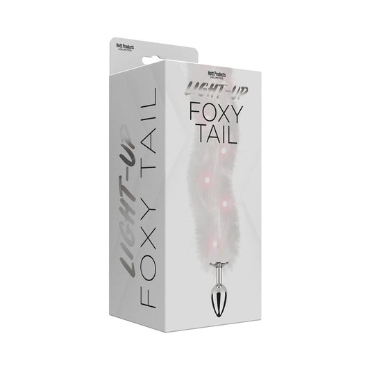 Hott Products Foxy Tail Light Up Faux Fur Butt Plug With Multicolored Light Pattern1