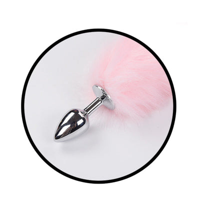 Hott Products Foxy Tail Light Up Faux Fur Butt Plug With Multicolored Light Pattern3