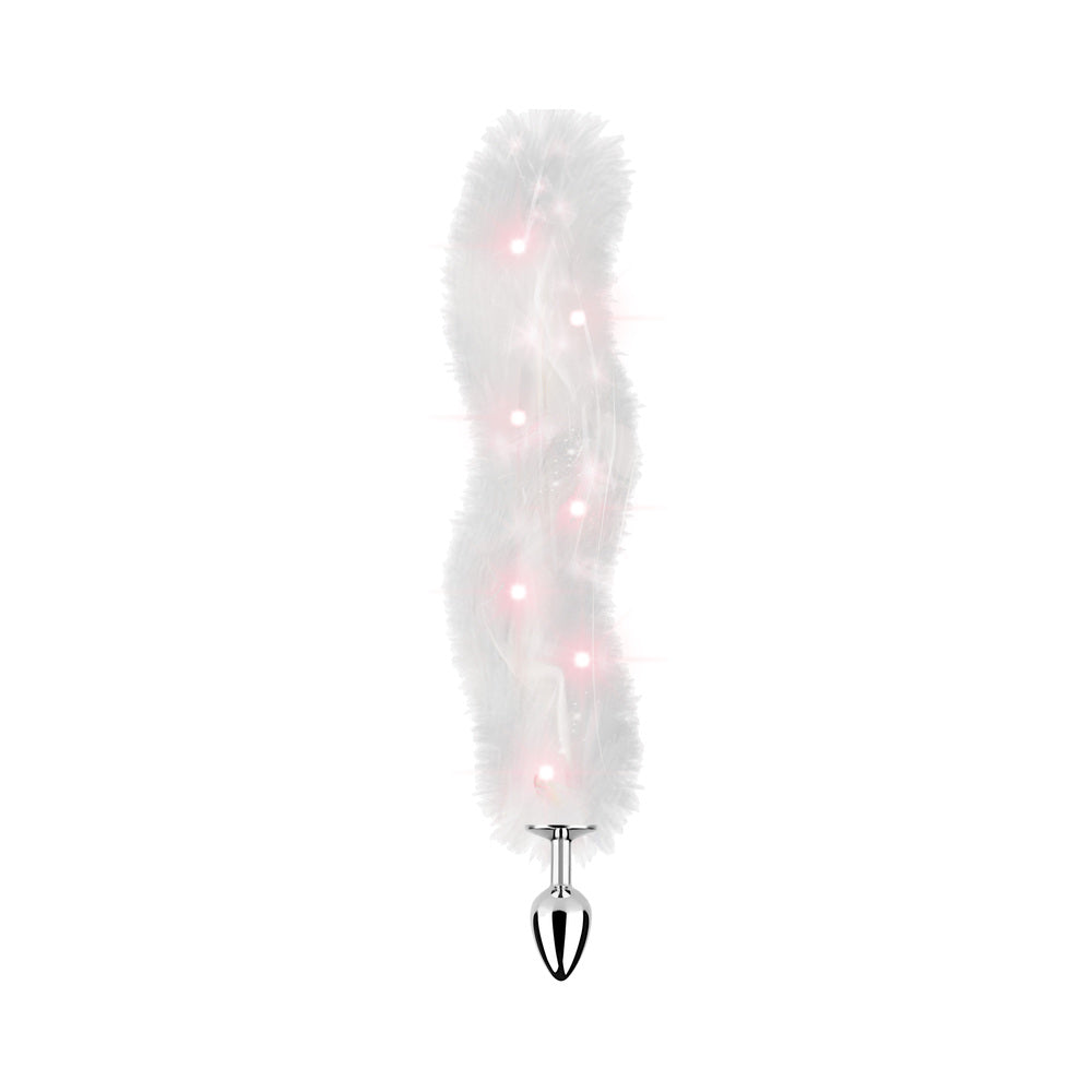 Hott Products Foxy Tail Light Up Faux Fur Butt Plug With Multicolored Light Pattern4