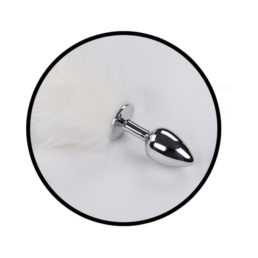 Hott Products Foxy Tail Light Up Faux Fur Butt Plug With Multicolored Light Pattern5