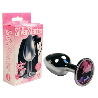 Icon Brands The 9's, The Silver Starter, Bejeweled Stainless Steel Plug 