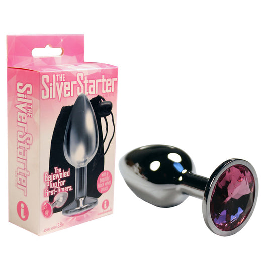 Icon Brands The 9's, The Silver Starter, Bejeweled Stainless Steel Plug 