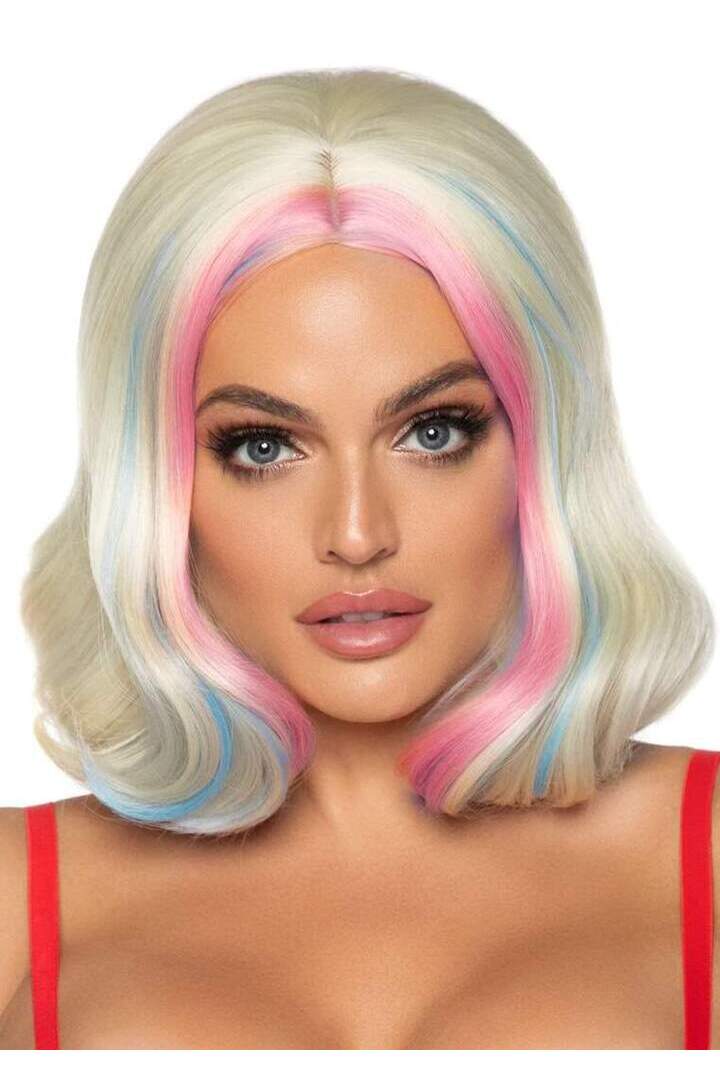 Leg Avenue 14" Money Piece Highlights Bob Wig Blond in One Size 