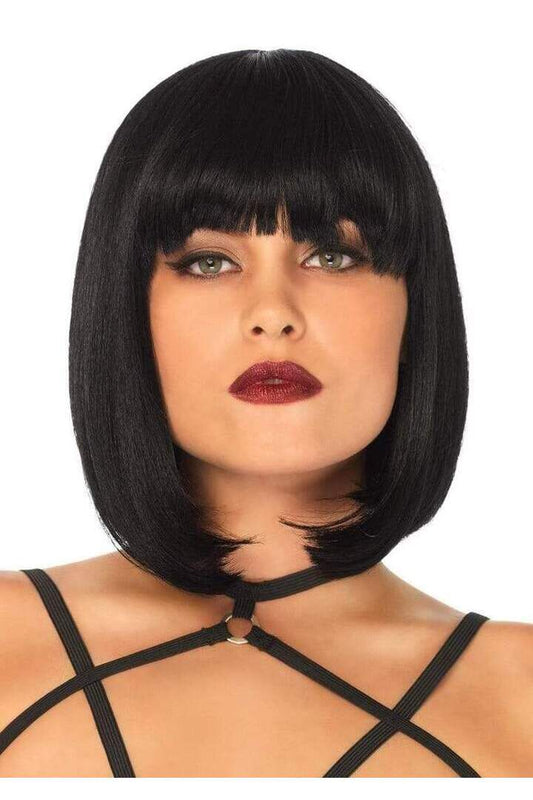 Leg Avenue 14" Short Natural Bob Wig Black in One Size 