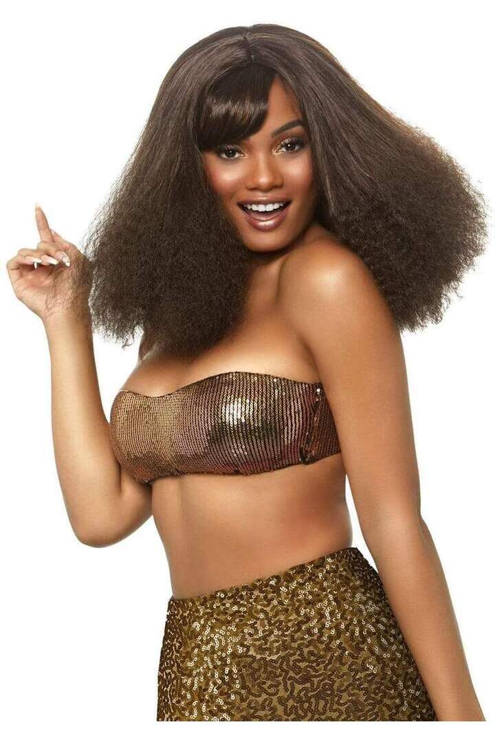 Leg Avenue 16" Diva Disco Wig Brown in One Size 3