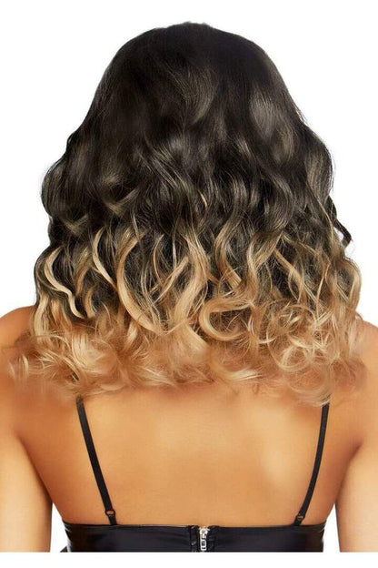 Leg Avenue 18" Curly Ombre Long Bob Wig in One Size 2