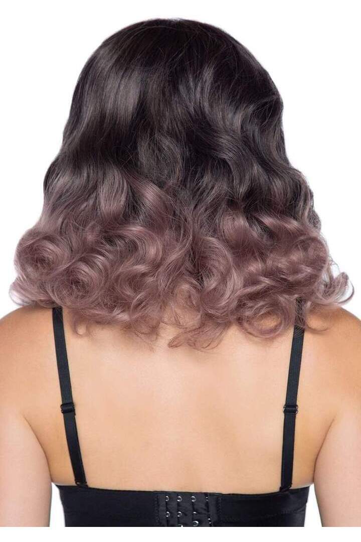 Leg Avenue 18" Curly Ombre Long Bob Wig in One Size 4