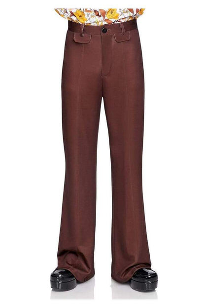Leg Avenue 1970s Disco Bell Bottom Costume Pants in Brown 