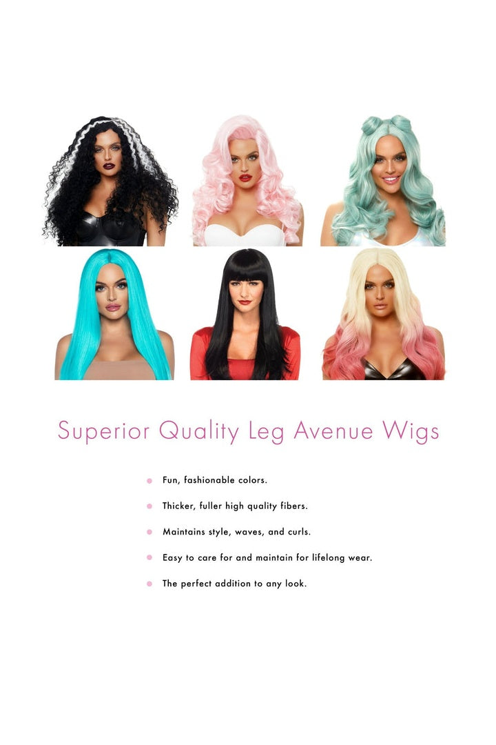 Leg Avenue 24" Allure Long Wavy Wig Grey/Black in One Size  2