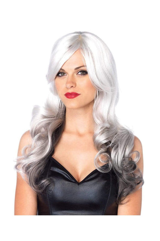 Leg Avenue 24" Allure Long Wavy Wig Grey/Black in One Size 