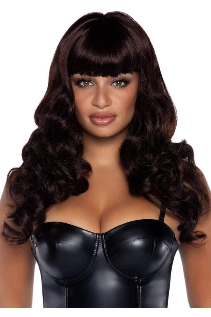Leg Avenue 24" Wavy Wig with Bangs in One Size 4