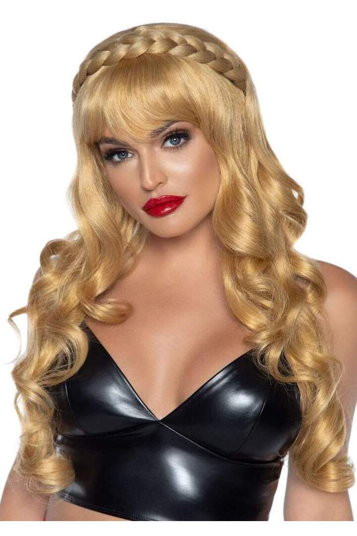 Leg Avenue 26" Curly Wig with Braid Blond in One Size 