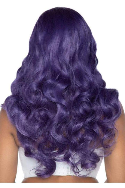 Leg Avenue 29" Mermaid Wavy Long Center Part Wig Purple in One Size 1